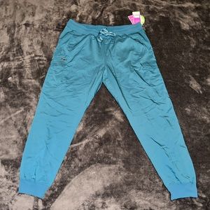 Healing Hands Caribbean Blue Scrub Joggers